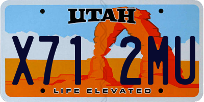 UT license plate X712MU