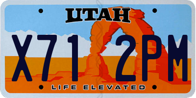 UT license plate X712PM