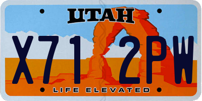 UT license plate X712PW