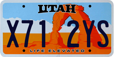 UT license plate X712YS