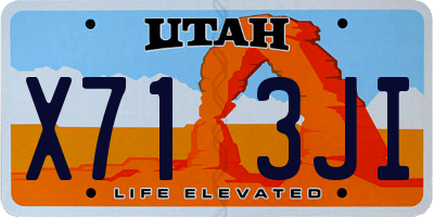 UT license plate X713JI