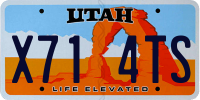 UT license plate X714TS