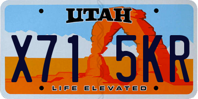UT license plate X715KR