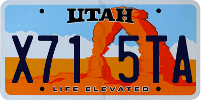 UT license plate X715TA