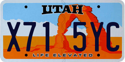 UT license plate X715YC