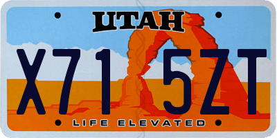 UT license plate X715ZT