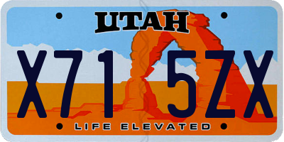 UT license plate X715ZX