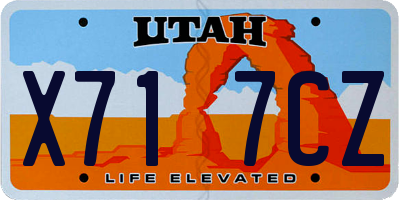 UT license plate X717CZ