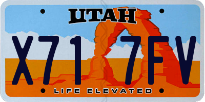 UT license plate X717FV