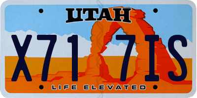 UT license plate X717IS