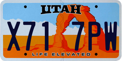 UT license plate X717PW