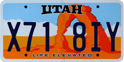 UT license plate X718IY