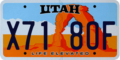 UT license plate X718OF
