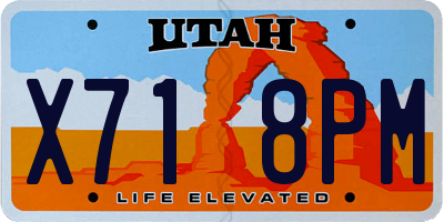 UT license plate X718PM