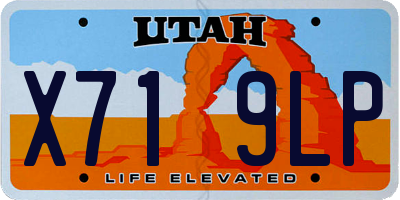 UT license plate X719LP