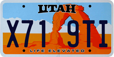 UT license plate X719TI