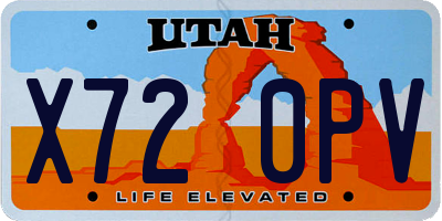 UT license plate X720PV