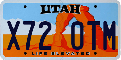 UT license plate X720TM