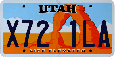 UT license plate X721LA