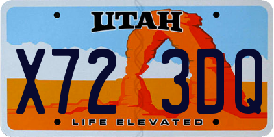 UT license plate X723DQ