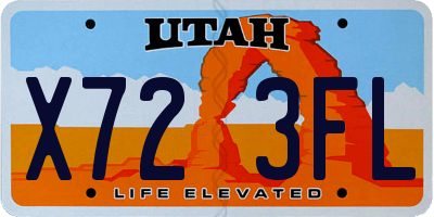 UT license plate X723FL