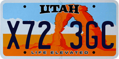 UT license plate X723GC