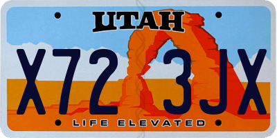 UT license plate X723JX