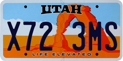 UT license plate X723MS