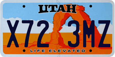 UT license plate X723MZ