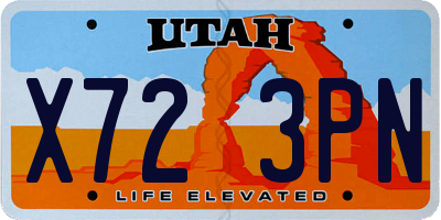 UT license plate X723PN