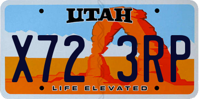 UT license plate X723RP