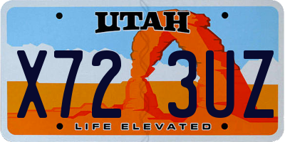 UT license plate X723UZ