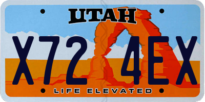 UT license plate X724EX