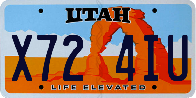 UT license plate X724IU