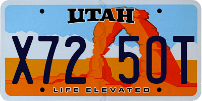 UT license plate X725OT