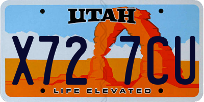 UT license plate X727CU