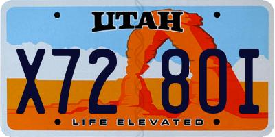UT license plate X728OI