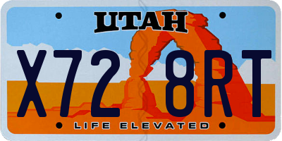 UT license plate X728RT
