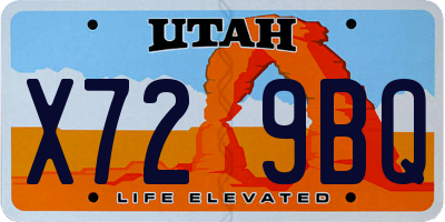 UT license plate X729BQ