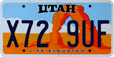 UT license plate X729UF