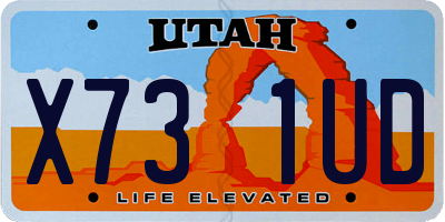 UT license plate X731UD