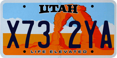 UT license plate X732YA