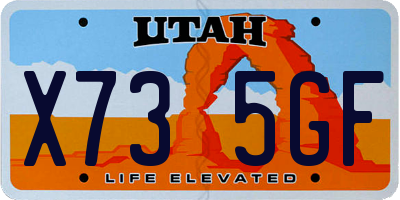 UT license plate X735GF