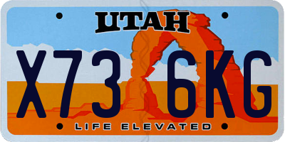 UT license plate X736KG