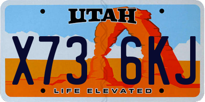 UT license plate X736KJ