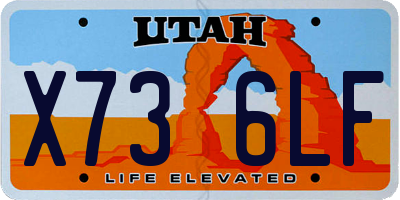 UT license plate X736LF