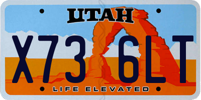 UT license plate X736LT