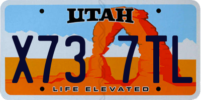 UT license plate X737TL