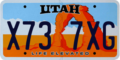 UT license plate X737XG
