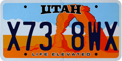 UT license plate X738WX